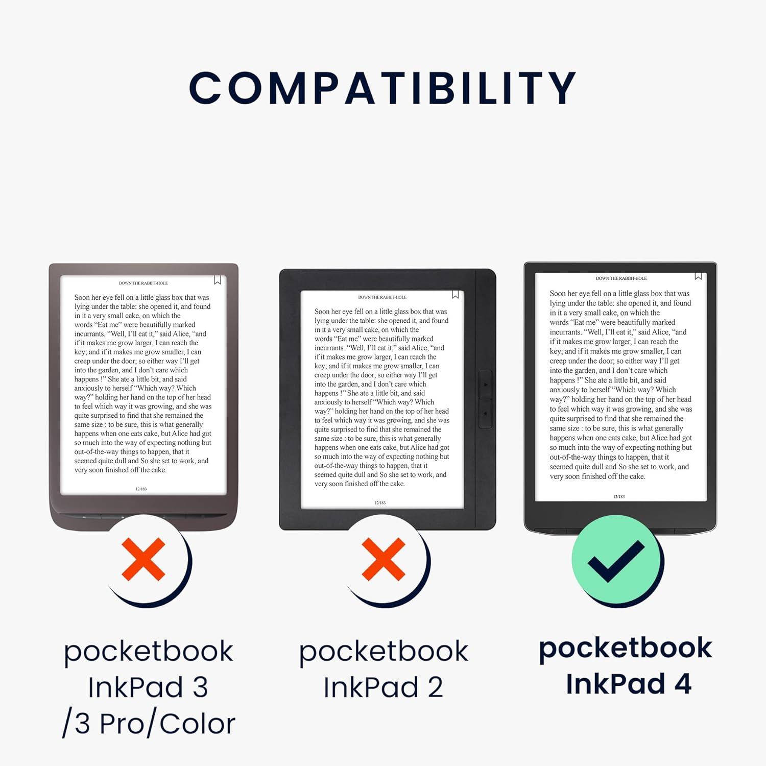 Pouzdro KW Mobile - Origami Black - 23SB001C - pro Pocketbook 743G InkPad 4 / 743K3 Color 3 / 743C Color 2 - černé