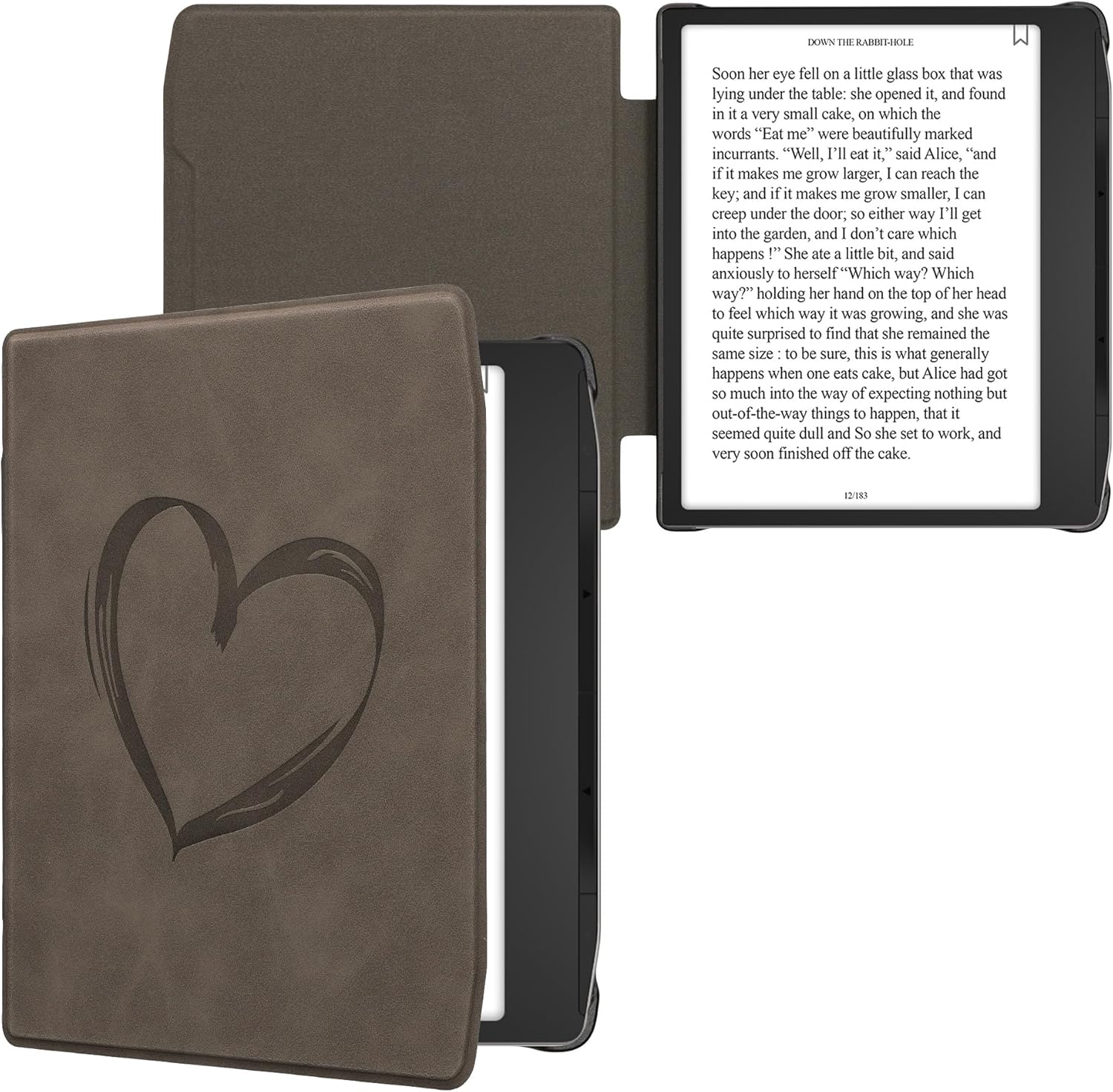 Pouzdro KW Mobile - Brushed Heart - 23RU003C - pro Pocketbook 700 Era / 700 Era Color - šedé