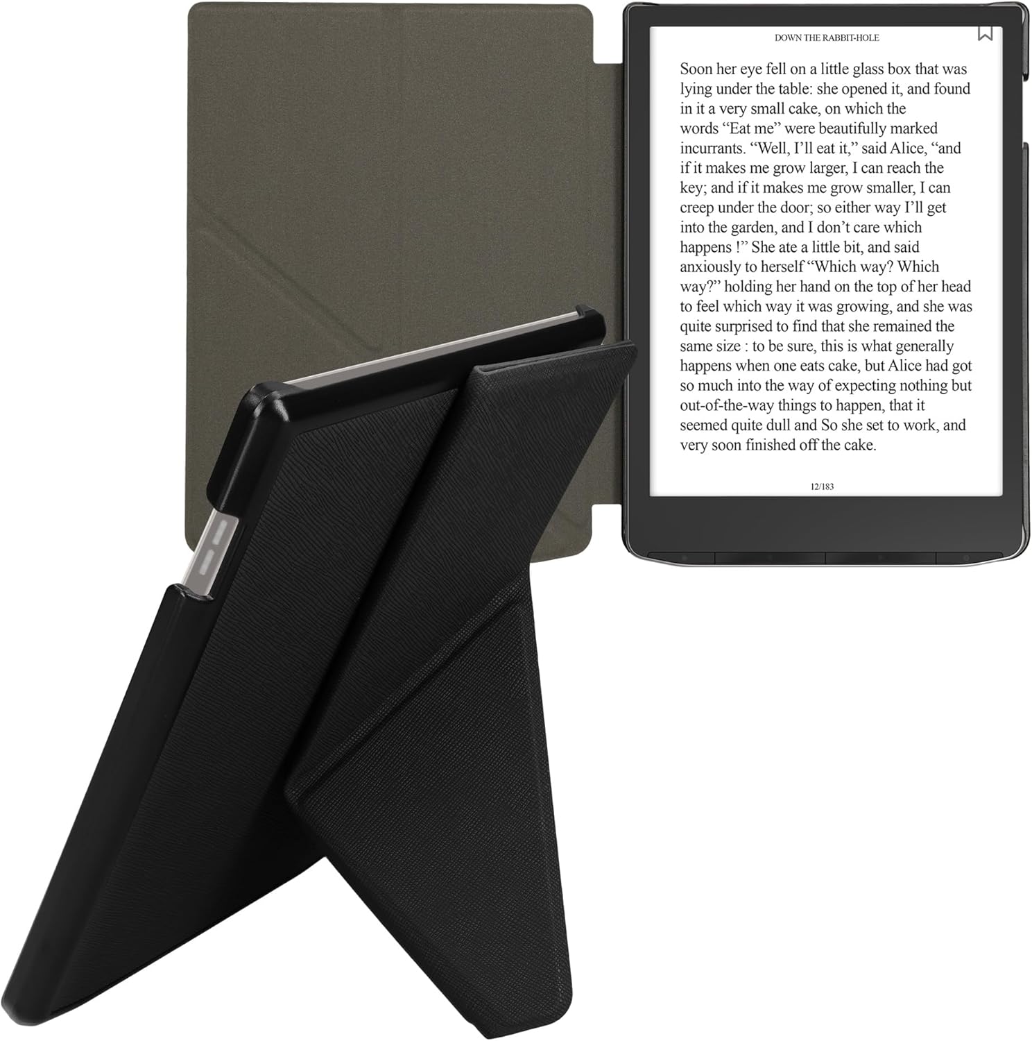 Pouzdro KW Mobile - Origami Black - 23SB001C - pro Pocketbook 743G InkPad 4 / 743K3 Color 3 / 743C Color 2 - černé