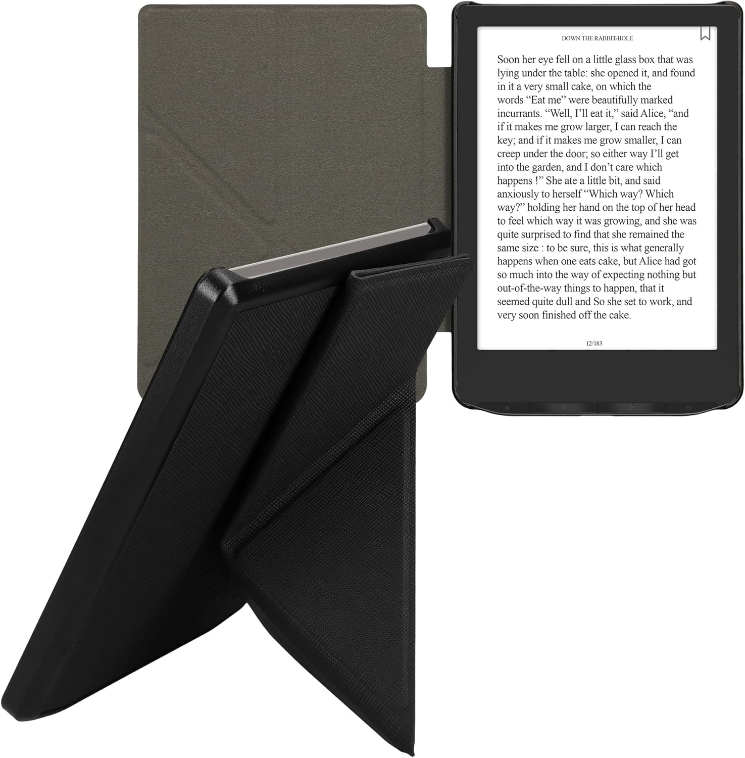 Pouzdro KW Mobile - Origami Black - 23SB001C - pro Pocketbook 743G InkPad 4 / 743K3 Color 3 / 743C Color 2 - černé