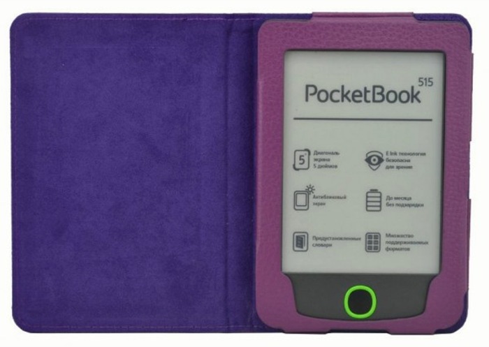 Pocketbook 515 Mini FORTRESS FT136 fialové pouzdro - magnet