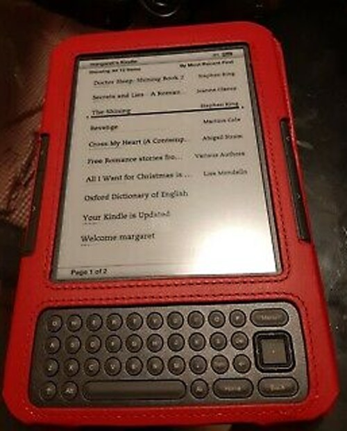 Amazon Kindle 3 Keyboard FORTRESS FT122 červené pouzdro