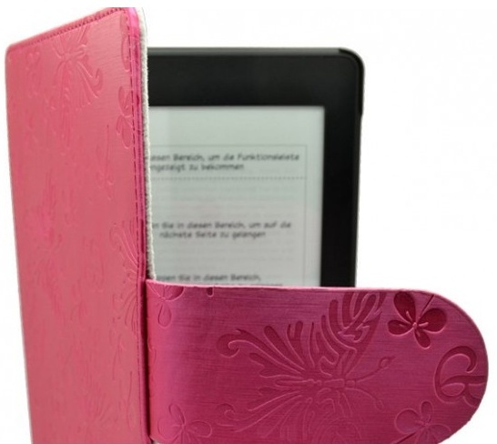 Obal na čtečku Amazon Kindle Paperwhite 1, 2, 3 Butterfly KPB01 - Durable Lock, tmavě růžové