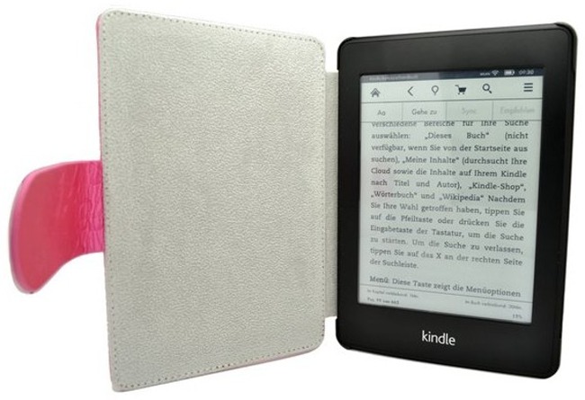 Obal na čtečku Amazon Kindle Paperwhite 1, 2, 3 Butterfly KPB01 - Durable Lock, tmavě růžové