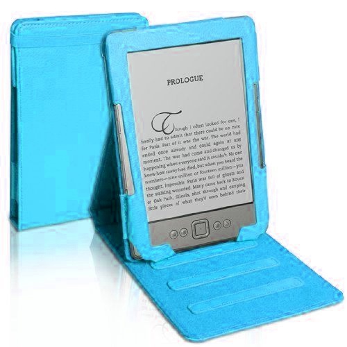 Shield Pro SCA02 Amazon Kindle 4, 5 - polohovatelný stojánek, pouzdro světle modré