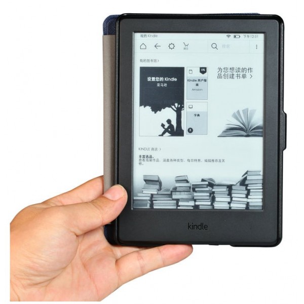 Obal na čtečku Kindle 8 - Durable Lock DL402 - červené, magnetické zavírání, AutoSleep