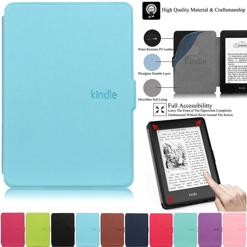Obal Durable Lock na Kindle Paperwhite 1/2/3 - světle modrý