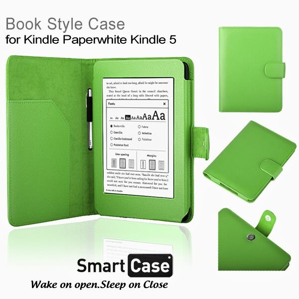 Pouzdro pro Amazon Kindle Paperwhite 1, 2, 3 - Protect PT142 - zelené, magnet, AutoSleep
