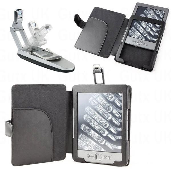 LED lampička - Robotic Clip US-L41, kloubová, pro všechny čtečky - stříbrná