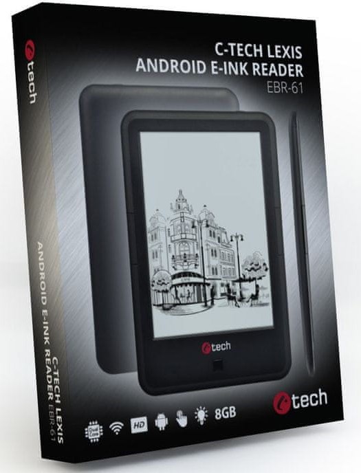 Obal na čtečku C-Tech Lexis - PROTECT LSC-01BK - Durable Lock, magnet, černé