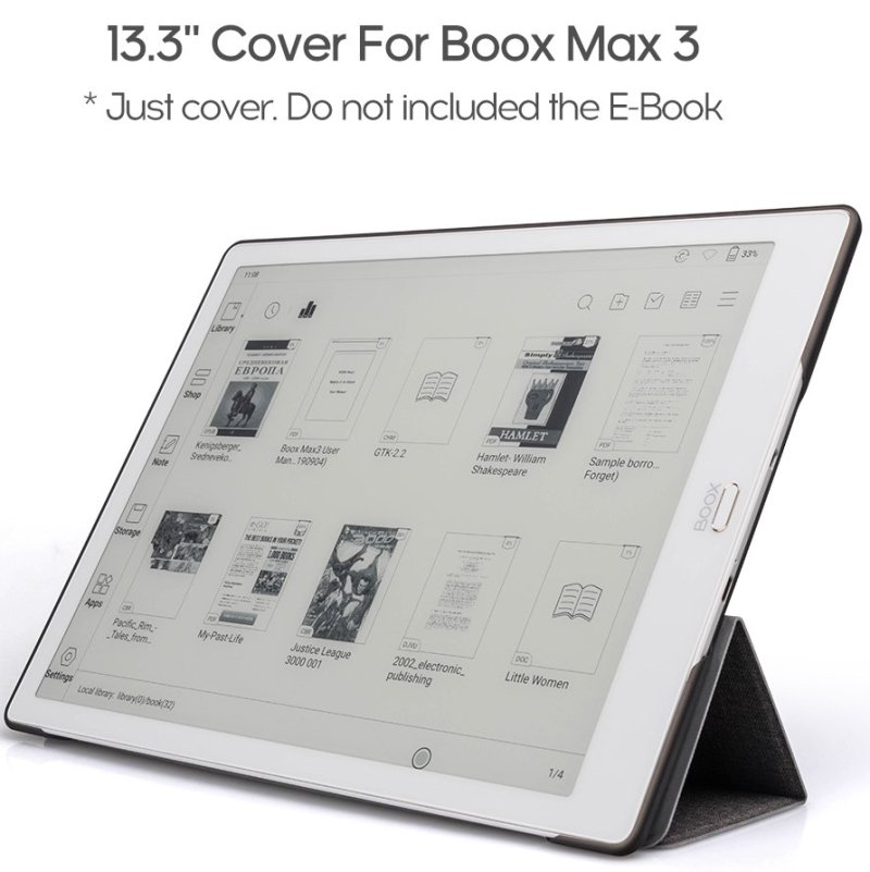 Pouzdro pro Onyx Boox Max Lumi - Onyx EBPBX1150 - šedé, magnet, stojánek