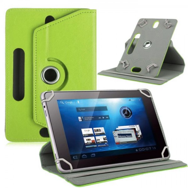 Univerzální pouzdro pro čtečky knih a tablety, velikost 6-8" - Atmoog AKC09 - univerzální otočné pouzdro se stojánkem - zelené