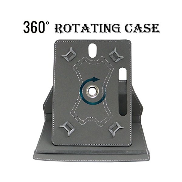 Univerzální pouzdro pro čtečky knih a tablety, velikost 6-8" - Atmoog AKC07 - univerzální otočné pouzdro se stojánkem - tmavě růžové