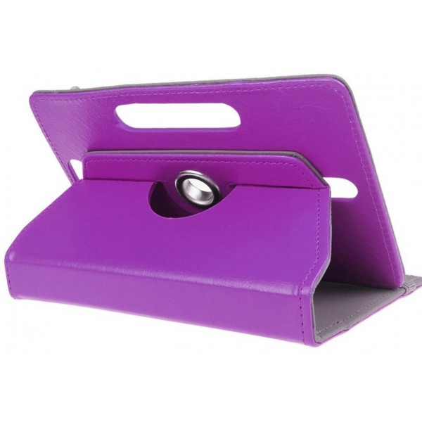 Univerzální pouzdro pro čtečky knih a tablety, velikost 6-8" - Atmoog AKC04 - univerzální otočné pouzdro se stojánkem - fialové