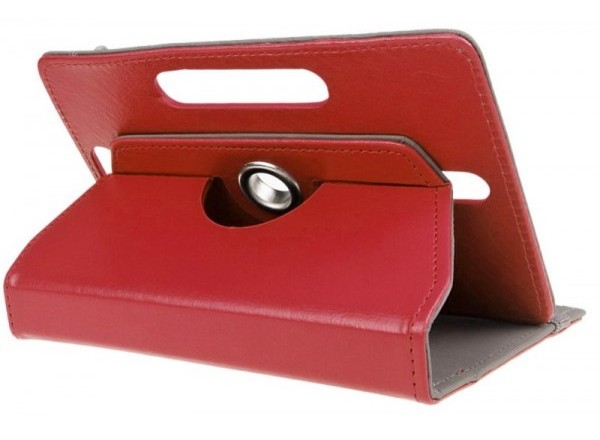 Univerzální pouzdro pro čtečky knih a tablety, velikost 6-8" - Atmoog AKC03 - univerzální otočné pouzdro se stojánkem - červené