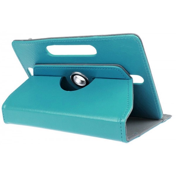 Univerzální pouzdro pro čtečky knih a tablety, velikost 6-8" - Atmoog AKC08 - univerzální otočné pouzdro se stojánkem - tyrkysové