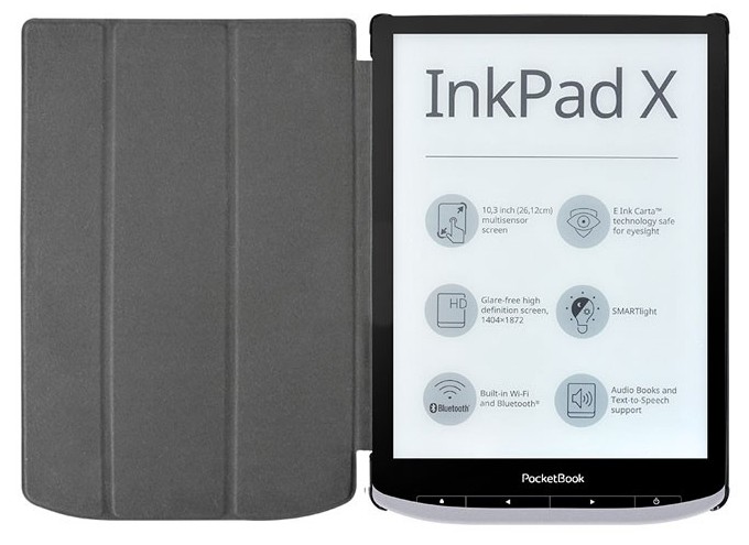 Obal na čtečku Pocketbook InkPad X 1040 - B-SAFE 1325 - modré, magnetické zavírání, stojánek, AutoSleep