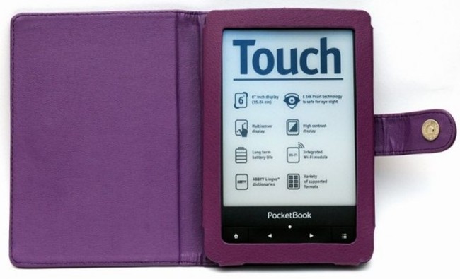 Obal na čtečku Pocketbook 614 / 615 / 622 / 623 / 624 / 625 / 626 / 631 / 640 / 641 - FORTRESS FT141, fialové, magnet