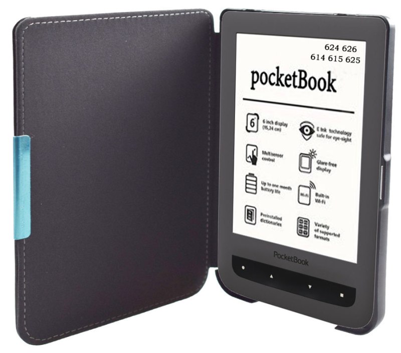 Obal na čtečku Pocketbook 614 / 615 / 624 / 625 / 626 - Durable Lock, černé, magnet