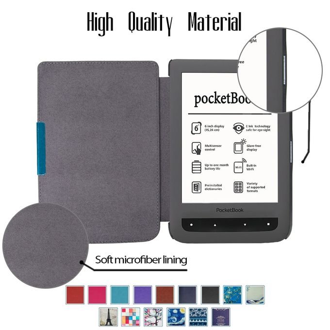 Obal na čtečku Pocketbook 614 / 615 / 624 / 625 / 626 - Durable Lock, tyrkysové, magnet