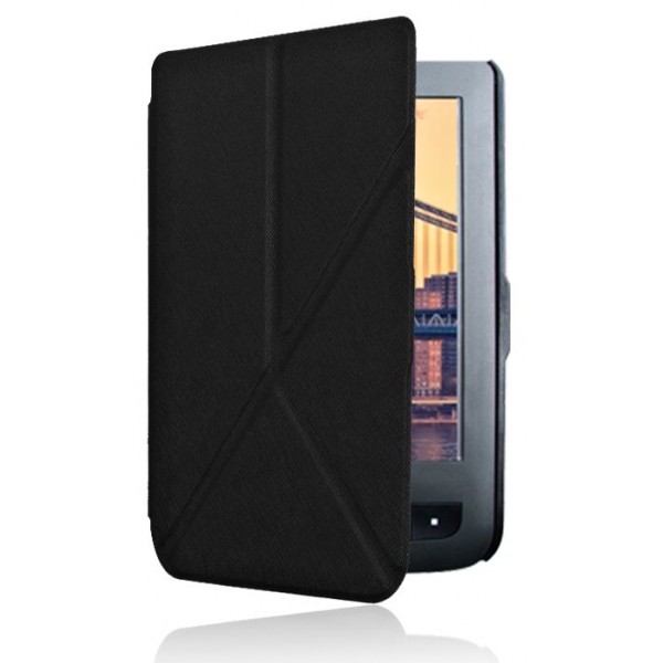 Pouzdro Origami Durable Lock pro Pocketbook 614 / 615 / 624 / 625 / 626 - černé, stojánek, magnet