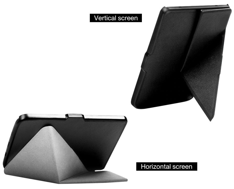 Pouzdro Origami Durable Lock pro Pocketbook 614 / 615 / 624 / 625 / 626 - černé, stojánek, magnet