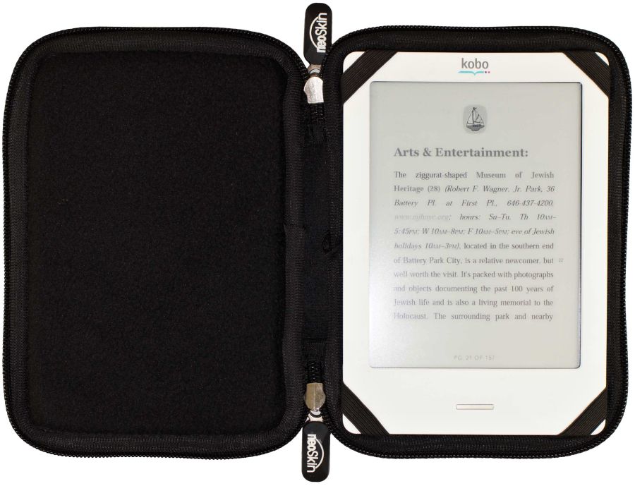 Univerzální pouzdro na zip - Sli-Zip66 - Sleeve Zip pouzdro pro všechny čtečky knih - černé, neopren