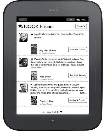 Barnes & Noble Nook Simple Touch - 2 GB, WiFi, černý