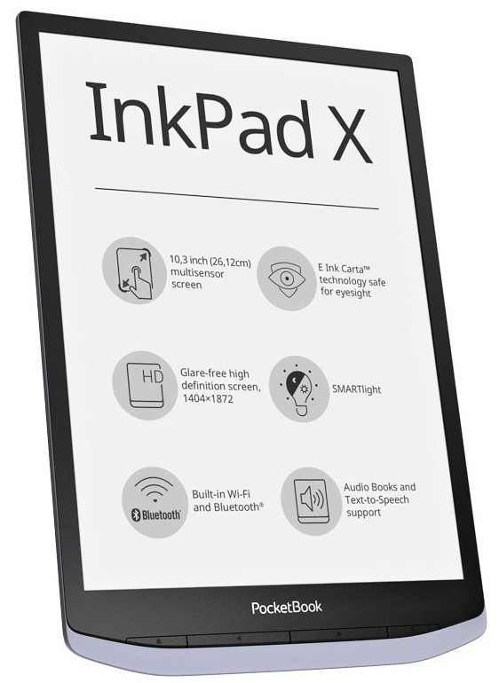 PocketBook 1040 Inkpad X - Metallic Gray (šedý), 32GB, WiFi, 10,3 displej