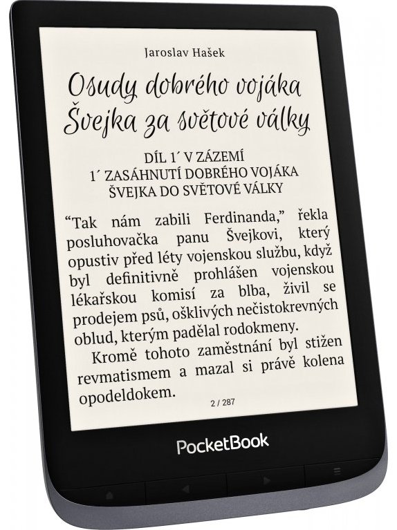 PocketBook 632 Touch HD 3 - Metallic Grey, 16GB, WiFi, bluetooth, audio, vodotěsný
