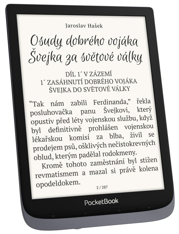 PocketBook 740 InkPad 3 PRO - Metallic Grey (šedý), vodotěsný, 16GB, WiFi, 7,8" displej, pouzdro