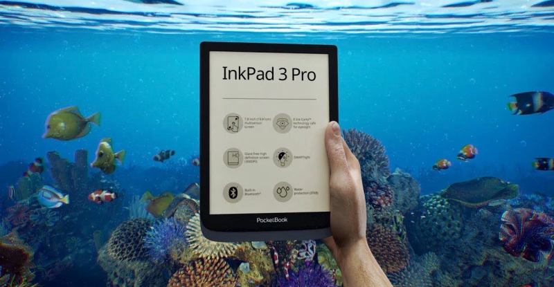 PocketBook 740 InkPad 3 PRO - Metallic Grey (šedý), vodotěsný, 16GB, WiFi, 7,8" displej, pouzdro