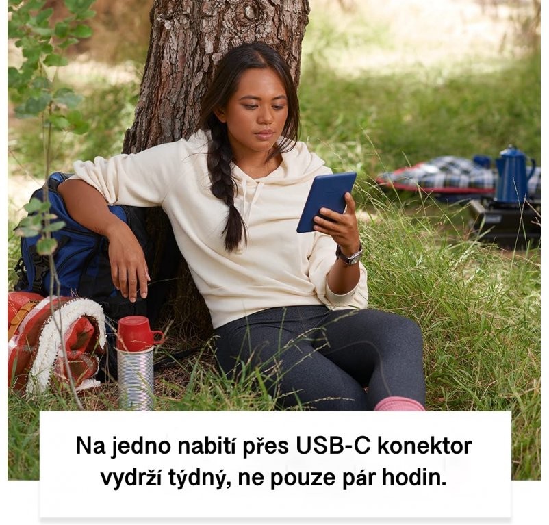 Amazon Kindle 2022 - bez reklam, 16GB - modrý