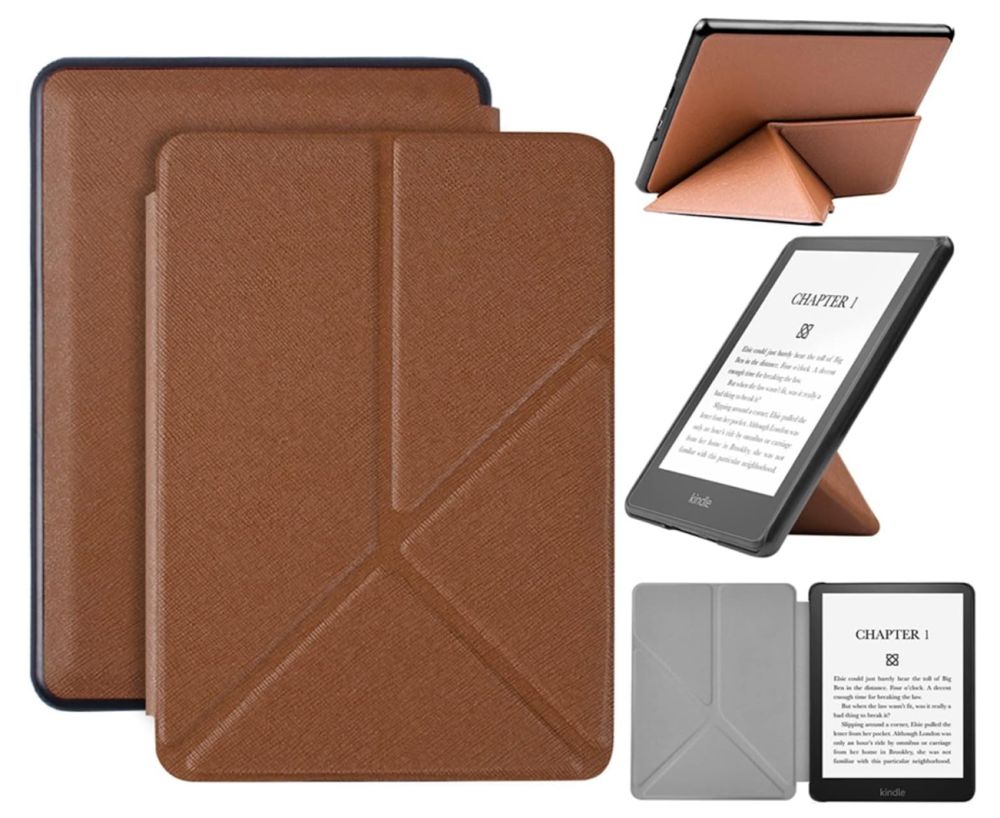 Origami Durable Lock OR47 - pouzdro pro Amazon Kindle Paperwhite 4, magnet, stojánek - hnědé