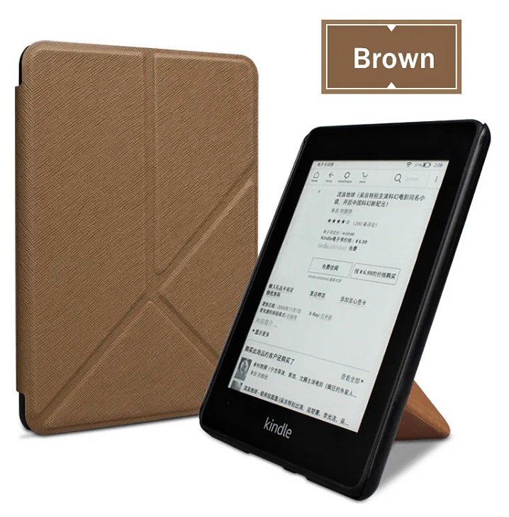 Origami Durable Lock OR57 - pouzdro pro Amazon Kindle 2019 / 2020, magnet, stojánek - hnědé