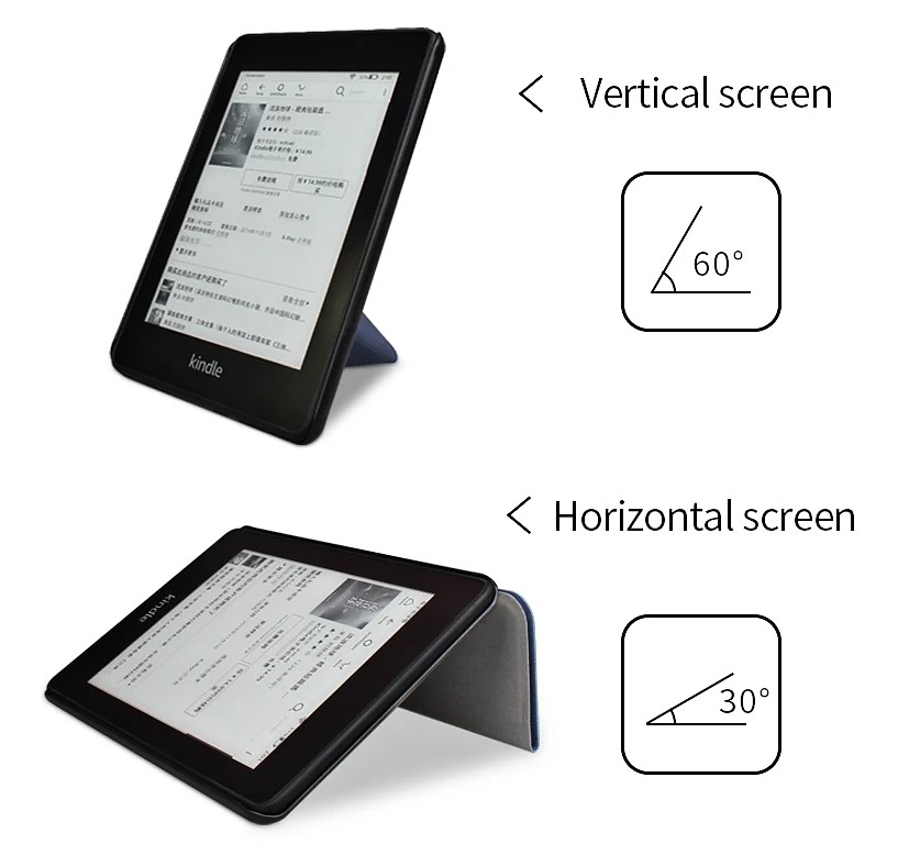 Origami Durable Lock OR59 - pouzdro pro Amazon Kindle 2019 / 2020, magnet, stojánek - fialové