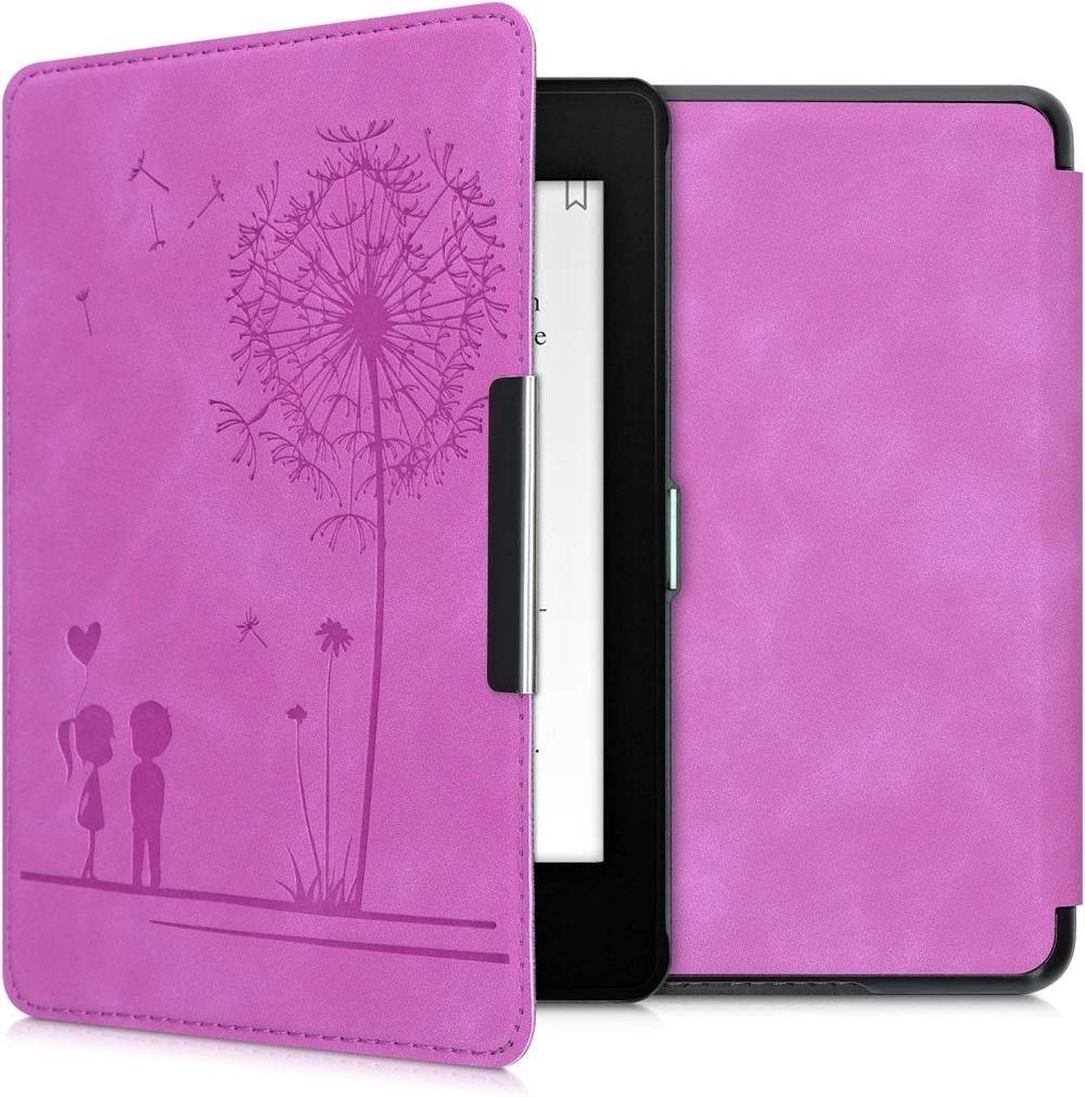 Pouzdro KW Mobile - Dandelion Love Dark Violet - KW4897511 - pro Amazon Kindle Paperwhite 4 (2018) - fialové