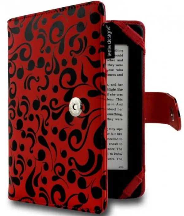 Pouzdro Lente Designs LD06 univerzální pouzdro pro čtečky knih - motiv Red Waterflow