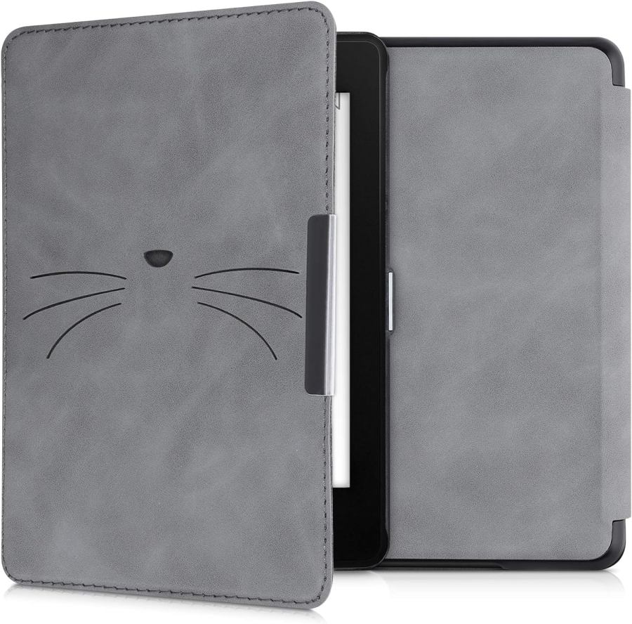 Pouzdro KW Mobile - Meow Meow - KW4897514 - pro Amazon Kindle Paperwhite 4 (2018) - šedé
