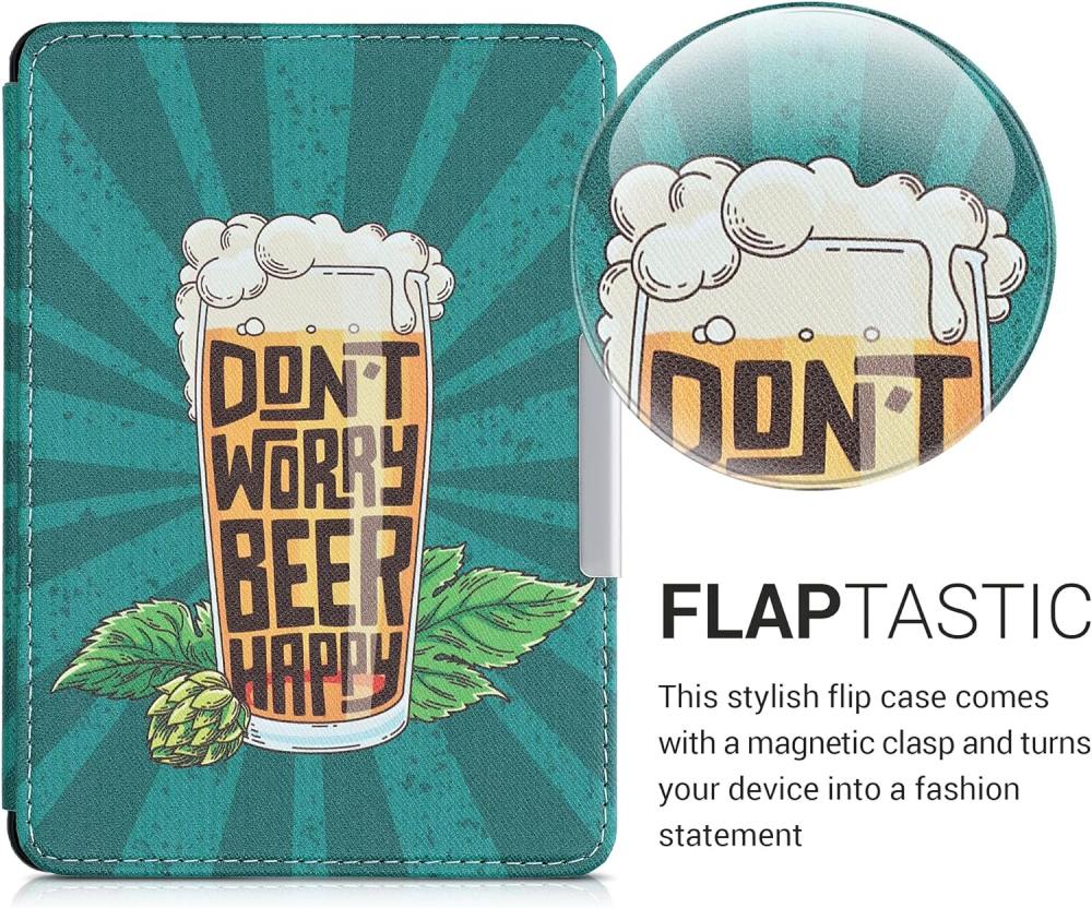 Pouzdro KW Mobile - Dont Worry Beer Happy - KW4556933 - pro Amazon Kindle Paperwhite 1/2/3 - vícebarevné