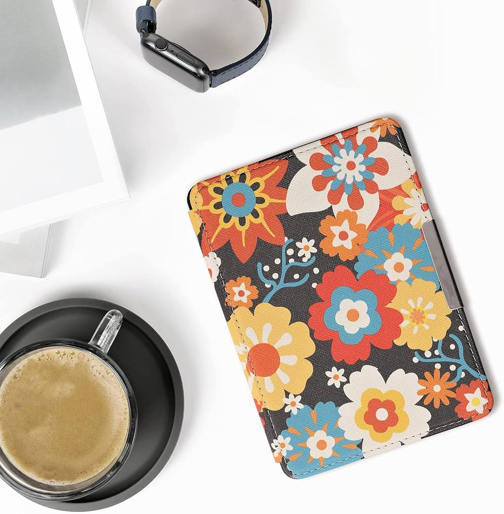 Pouzdro KW Mobile - Vintage Flowers - KW2313644 - pro Amazon Kindle Paperwhite 1/2/3 - vícebarevné