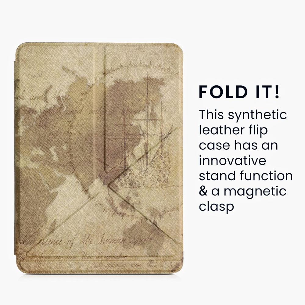 Pouzdro KW Mobile - Origami Travel Vintage - KW5776408 - pro Amazon Kindle Paperwhite 5 (2021) - vícebarevné