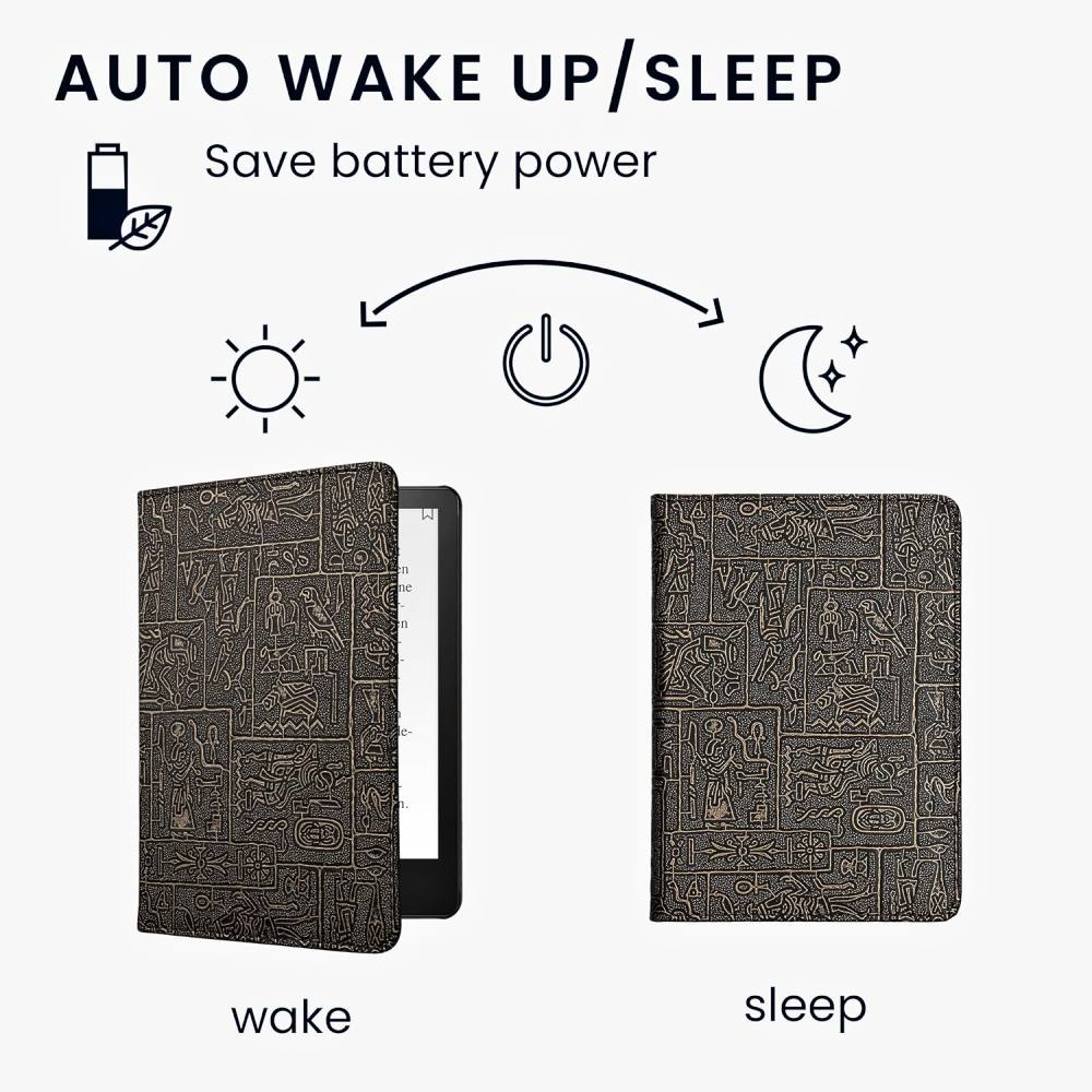 Pouzdro KW Mobile - Egyptian Figures - KW5781022 - pro Amazon Kindle Paperwhite 5 (2021) - vícebarevné, kapsa na ruku