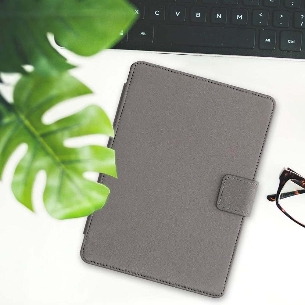 Pouzdro KW Mobile (Kalibri) - Real Leather - KA5626619 - pro Amazon Kindle Paperwhite 5 (2021) - šedá kůže