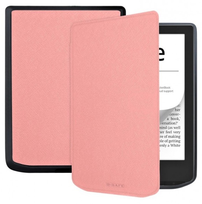 Pouzdro B-SAFE LOCK 3510, obal na Pocketbook 629 Verse / 634 Verse Pro - magnetické zavírání, AutoSleep, světle růžové