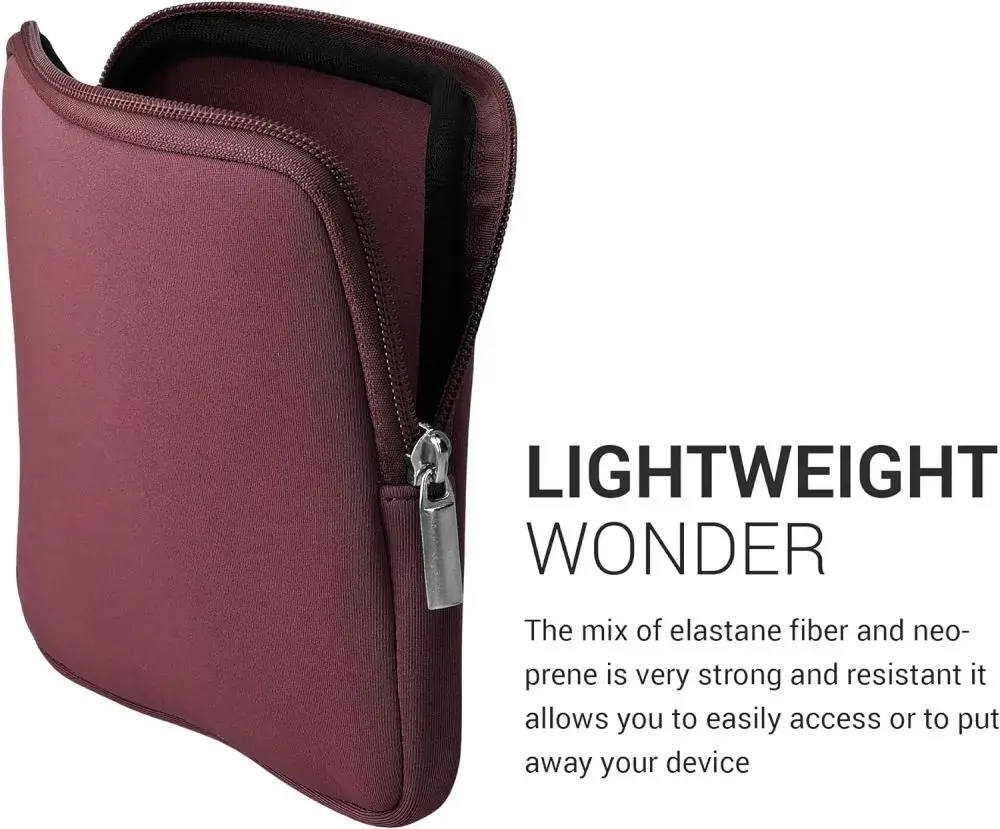 Pouzdro KW Mobile Neoprene Zipper - KW57397151 - Univerzální pouzdro pro čtečky 6-7" - vínové