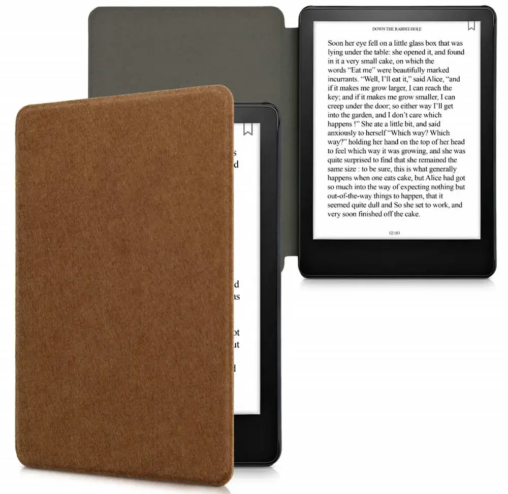 Pouzdro KW Mobile Felt Fabric - KW5625905 - pro Amazon Kindle Paperwhite 5 (2021) - hnědé