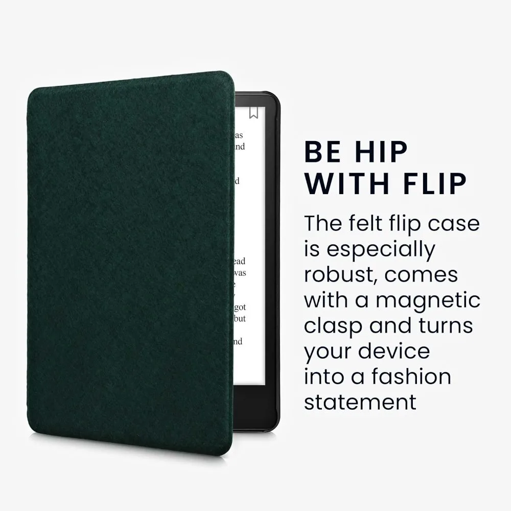 Pouzdro KW Mobile Felt Fabric - KW5625978 - pro Amazon Kindle Paperwhite 5 (2021) - zelené