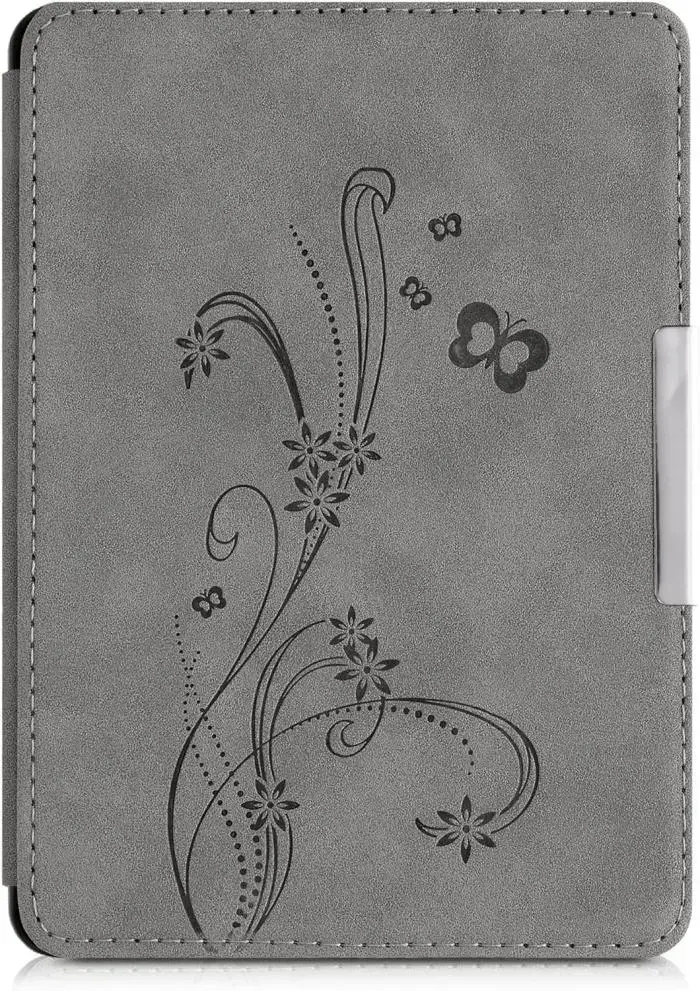 Pouzdro KW Mobile - Butterfly Tendril - KW2313641 - pro Amazon Kindle Paperwhite 1/2/3 - šedé