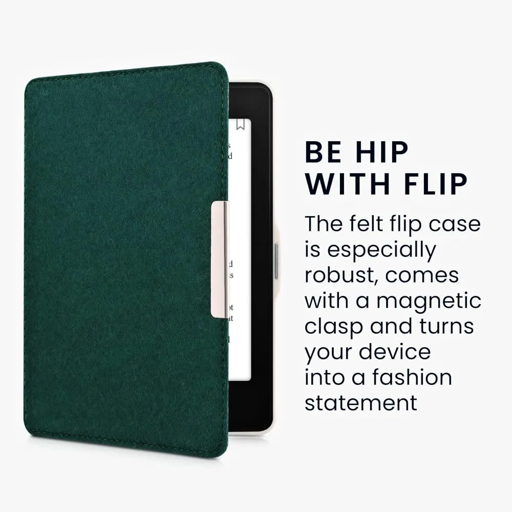 Pouzdro KW Mobile Felt Fabric - KW3434578 - pro Amazon Kindle Paperwhite 1/2/3 - zelené